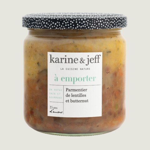 Linsen-Parmentier mit Butternut-Kürbis