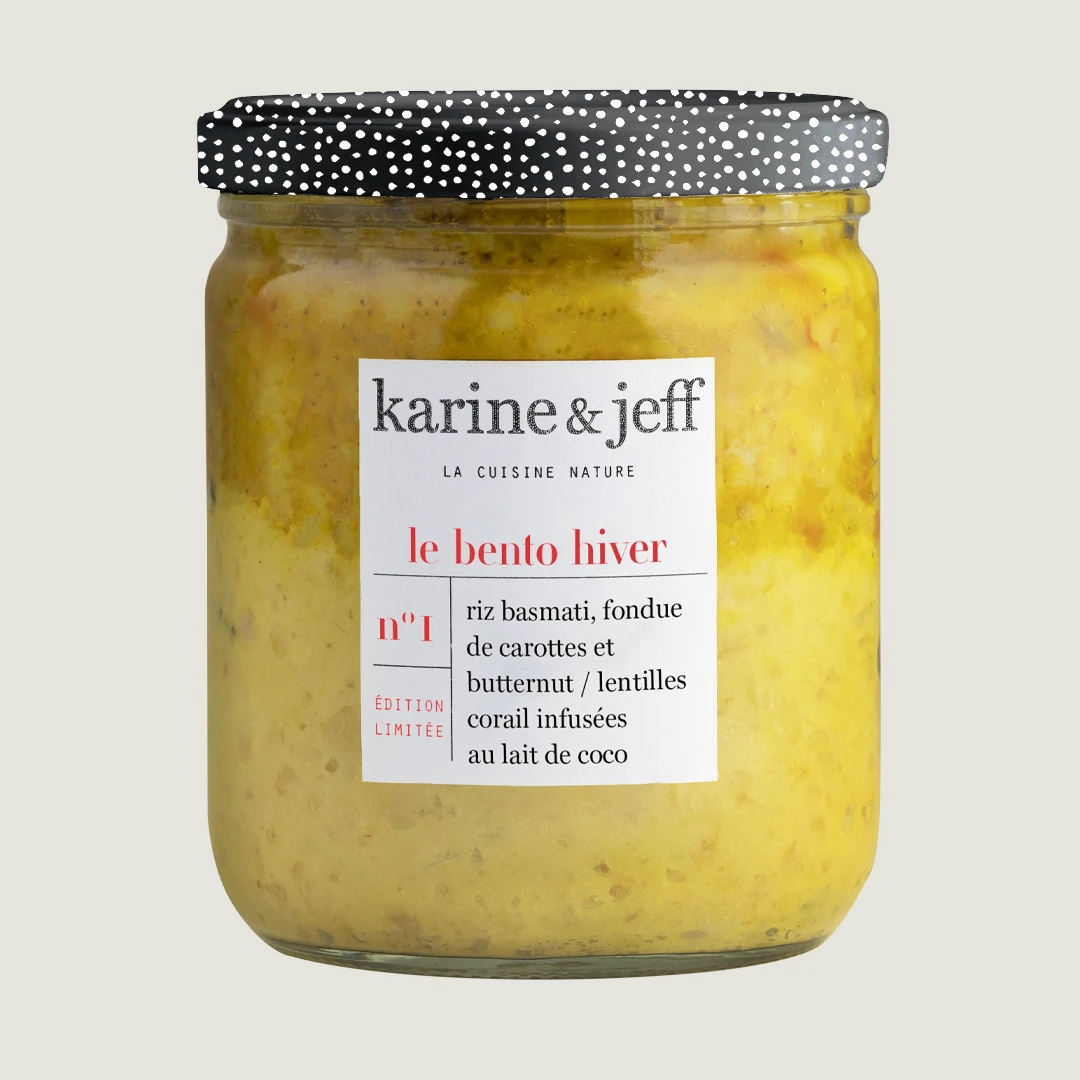 Basmatireis, Karotten-Butternut-Fondue / rote Linsen mit Kokosmilch