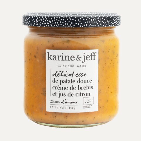Délicatesse de patate douce, crème de brebis et jus de citron