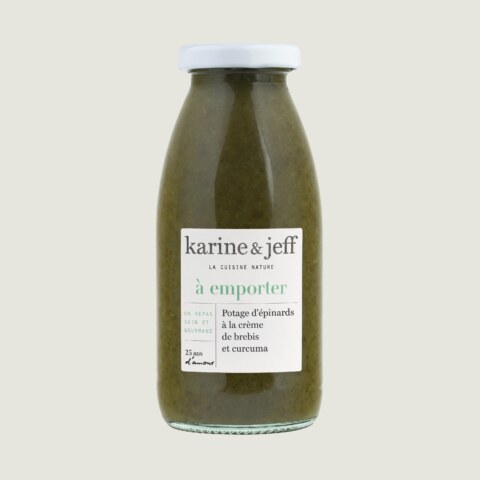 Le potage d'épinards à la crème de brebis et curcuma 1/4L