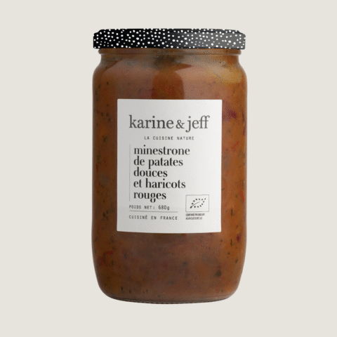 Minestrone de patates douces et haricots rouges