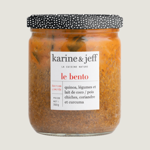 Quinoa, légumes et lait de coco / pois chiches, coriandre et curcuma