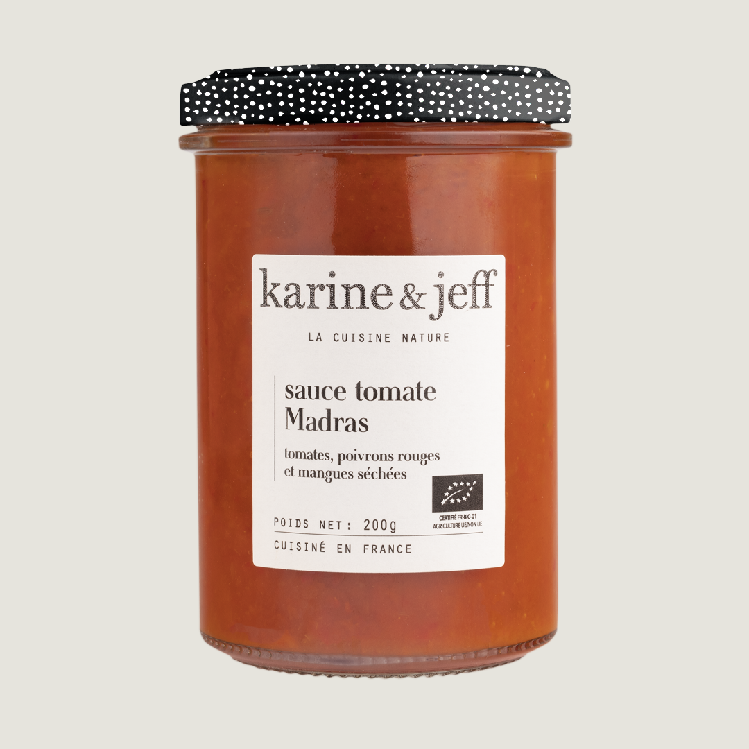 Sauce tomate Madras - tomates, poivrons rouges et mangues séchées